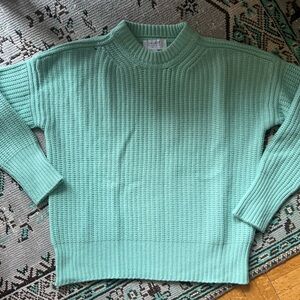La Ligne Toujours 100% Cashmere Sweater in Mint Green